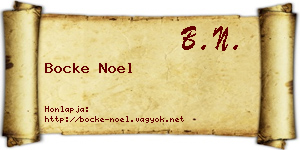 Bocke Noel névjegykártya
